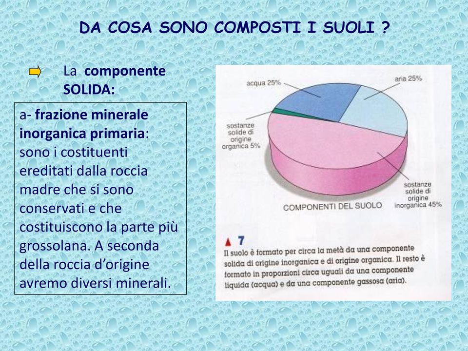 sono i costituenti ereditati dalla roccia madre che si sono