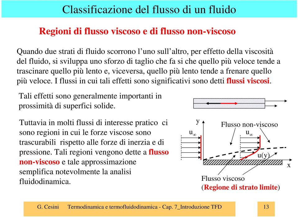 Tal effett sono generalmente mportant n prossmtà d superfc solde. Tuttava n molt fluss d nteresse pratco c sono regon n cu le forze vscose sono trascurabl rspetto alle forze d nerza e d pressone.