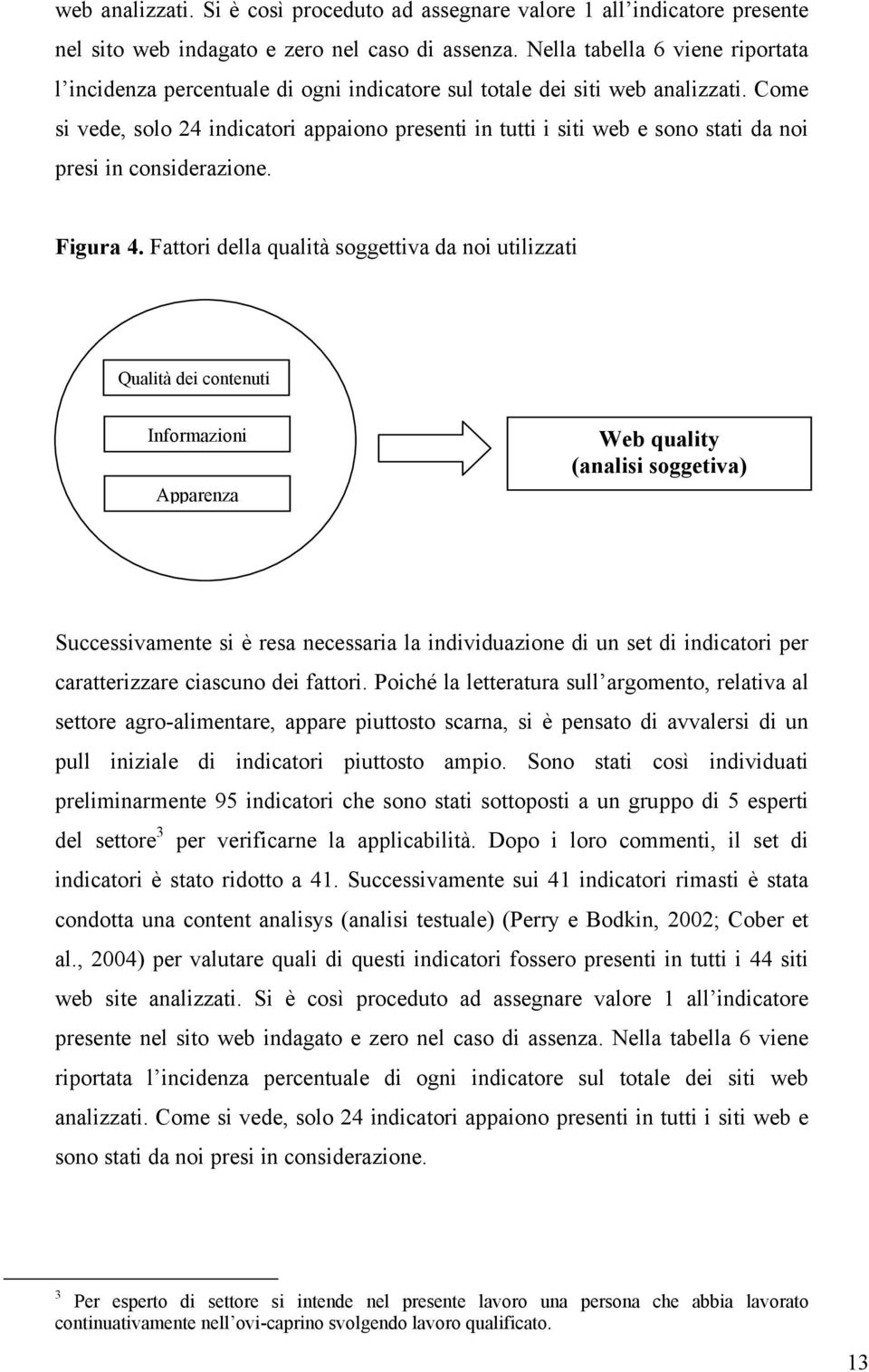 Come si vede, solo 24 indicatori appaiono presenti in tutti i siti web e sono stati da noi presi in considerazione. Figura 4.