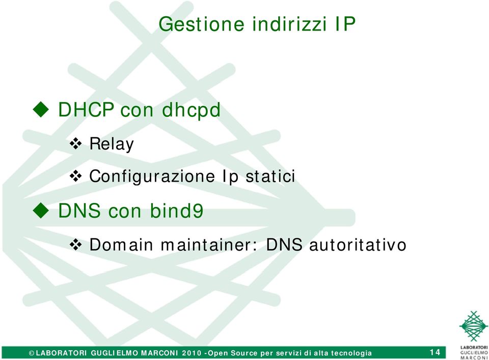 maintainer: DNS autoritativo LABORATORI GUGLIELMO