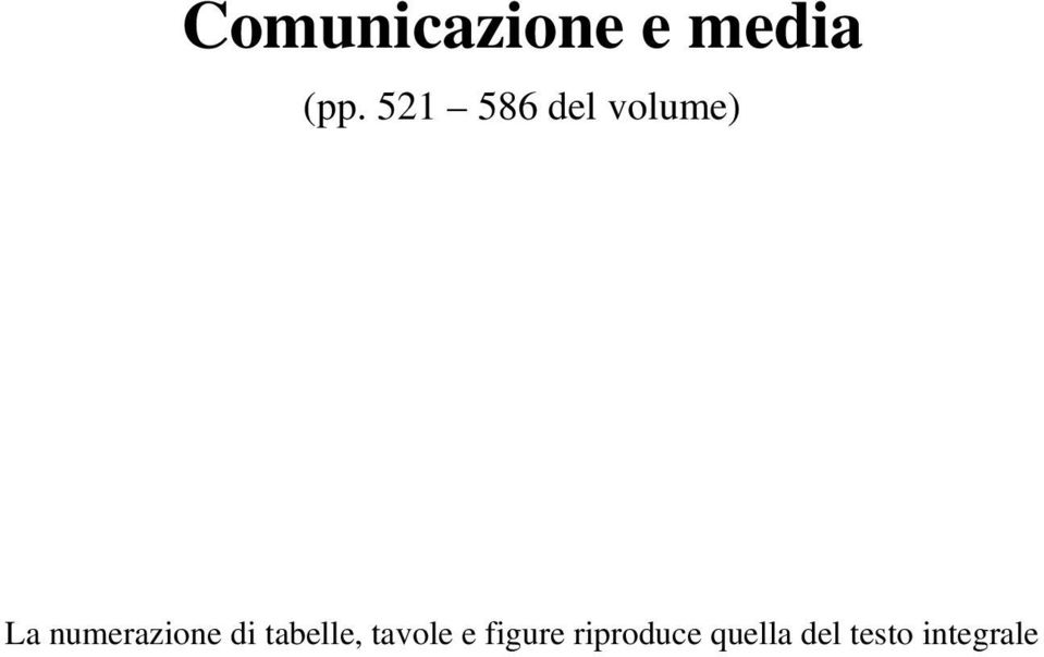 numerazione di tabelle, tavole