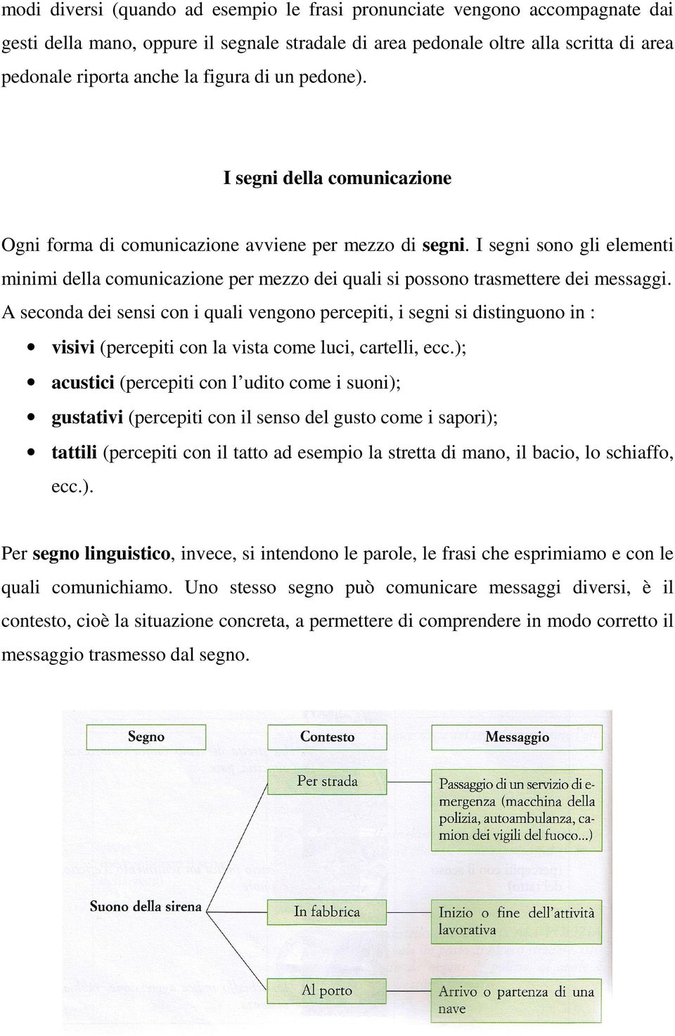 I segni sono gli elementi minimi della comunicazione per mezzo dei quali si possono trasmettere dei messaggi.