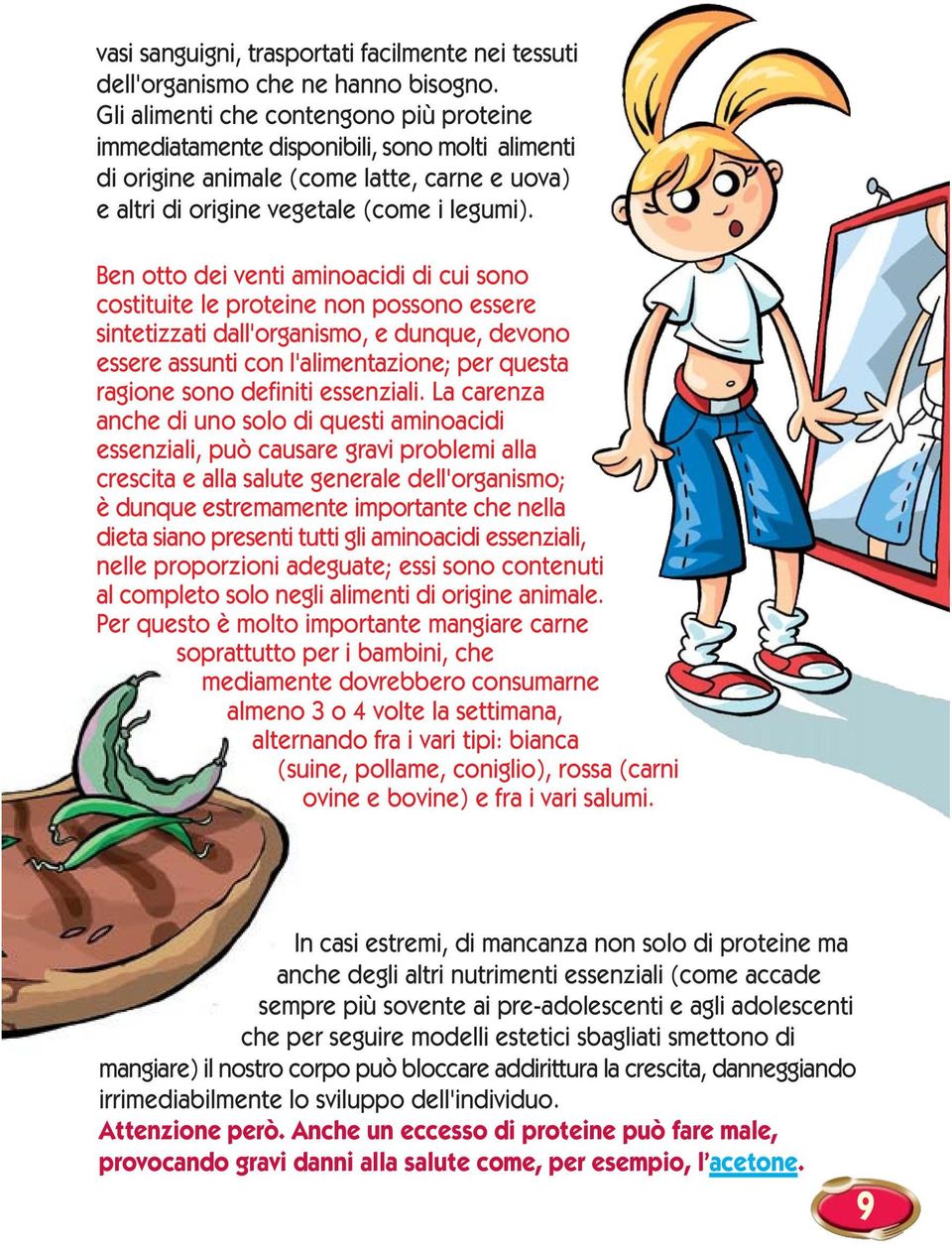 Ben otto dei venti aminoacidi di cui sono costituite le proteine non possono essere sintetizzati dall'organismo, e dunque, devono essere assunti con l'alimentazione; per questa ragione sono definiti