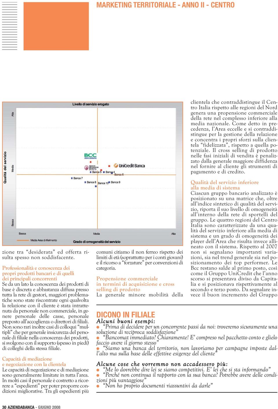 Il cross selling di prodotto nelle fasi iniziali di vendita è penalizzato dalla generale maggiore diffidenza nel fornire al cliente gli strumenti di pagamento e di credito.