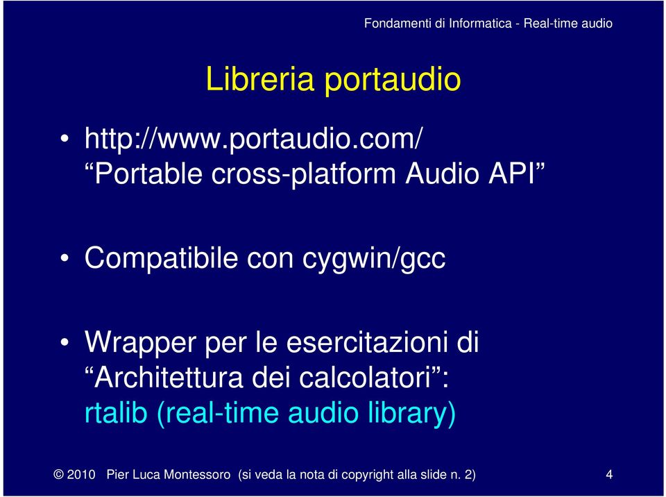 com/ Portable cross-platform Audio API Compatibile con cygwin/gcc