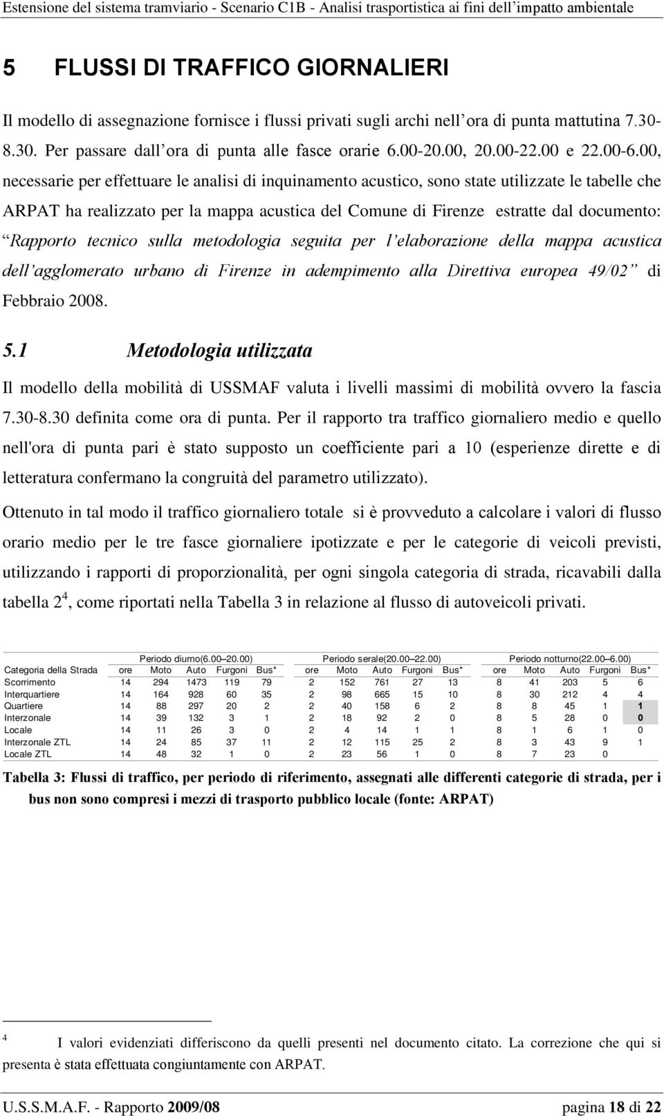 00, necessarie per effettuare le analisi di inquinamento acustico, sono state utilizzate le tabelle che ARPAT ha realizzato per la mappa acustica del Comune di Firenze estratte dal documento:
