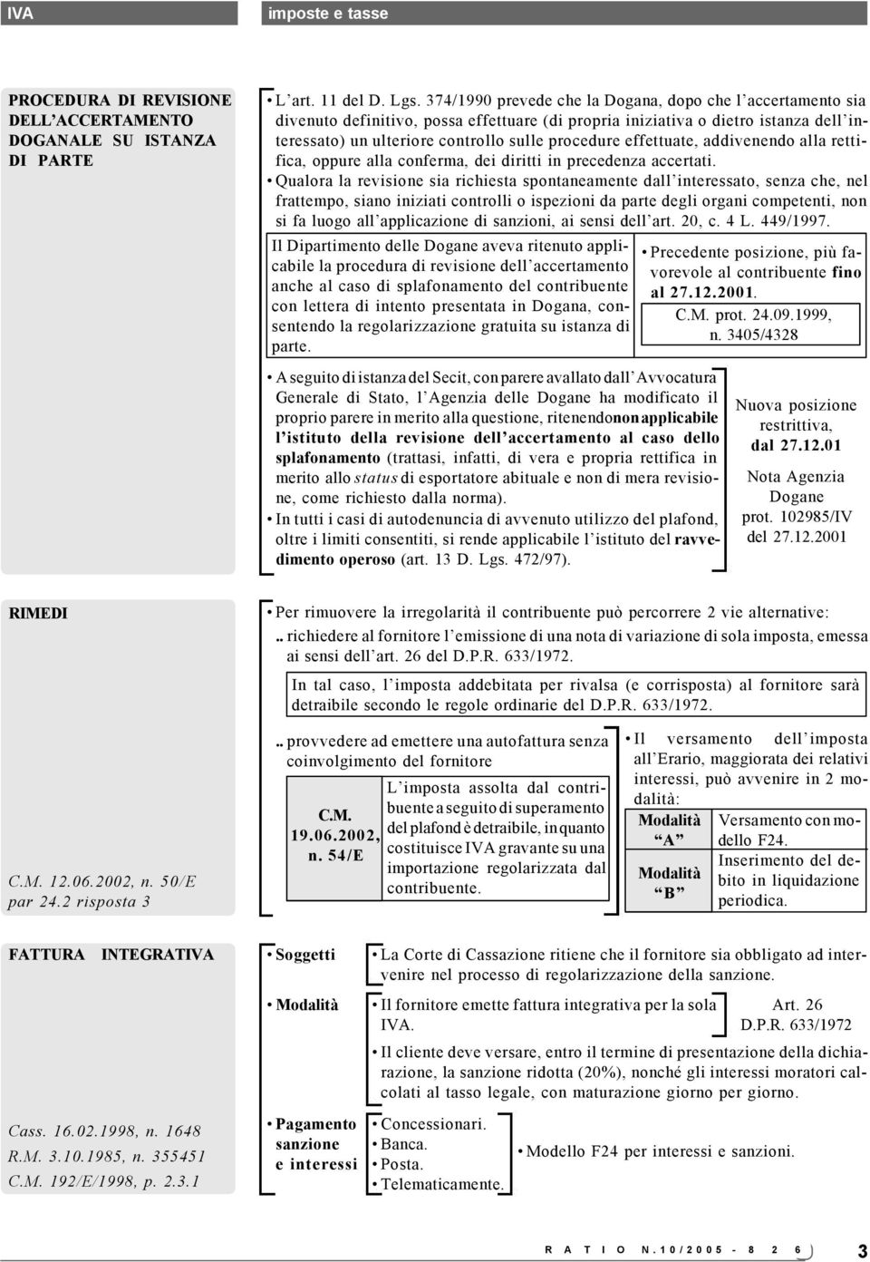 effettuate, addivenendo alla rettifica, oppure alla conferma, dei diritti in precedenza accertati.