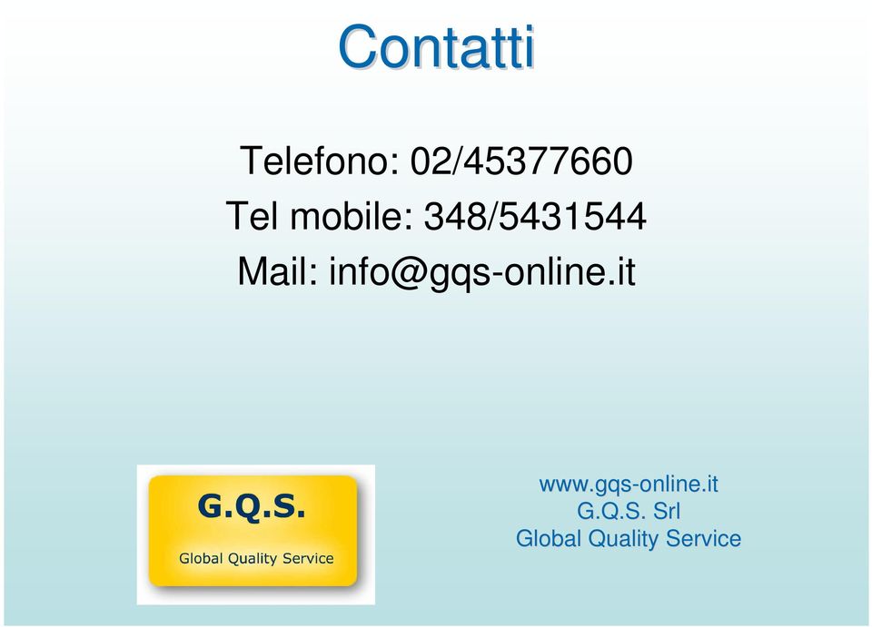 info@gqs-online.it www.