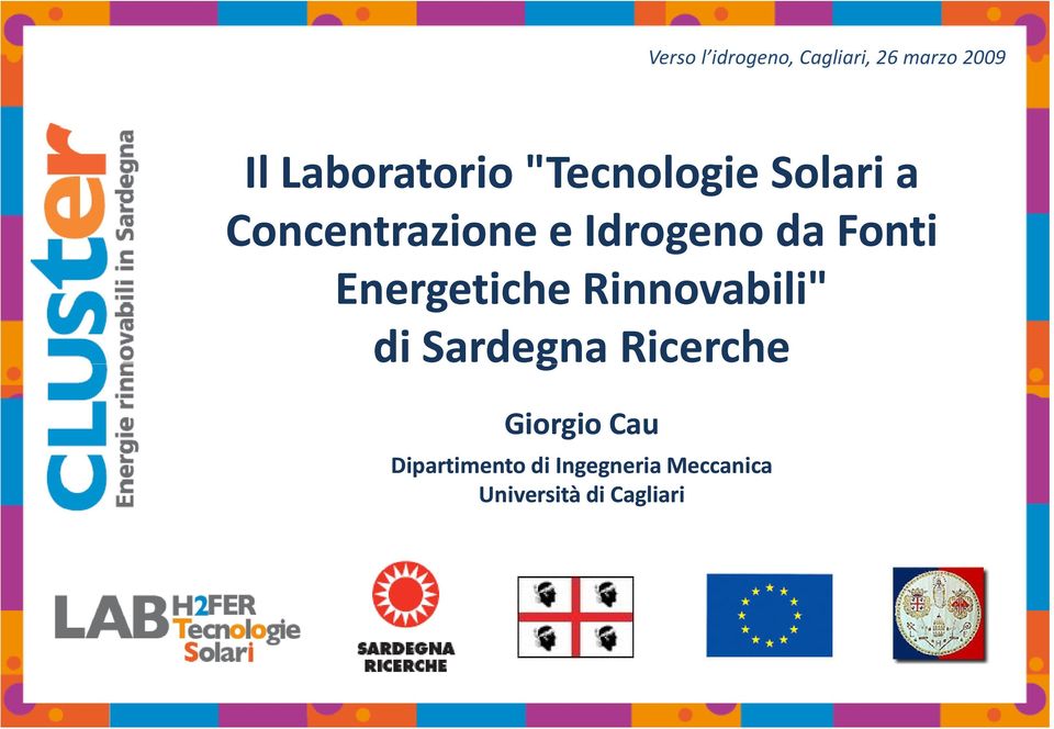 Energetiche Rinnovabili" di Sardegna Ricerche Giorgio Cau