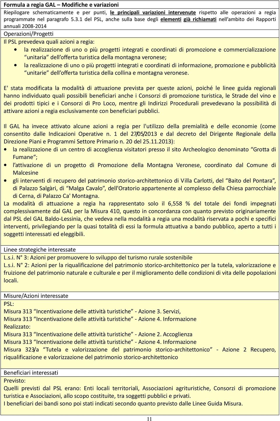 integrati e coordinati di promozione e commercializzazione unitaria dell offerta turistica della montagna veronese; la realizzazione di uno o più progetti integrati e coordinati di informazione,