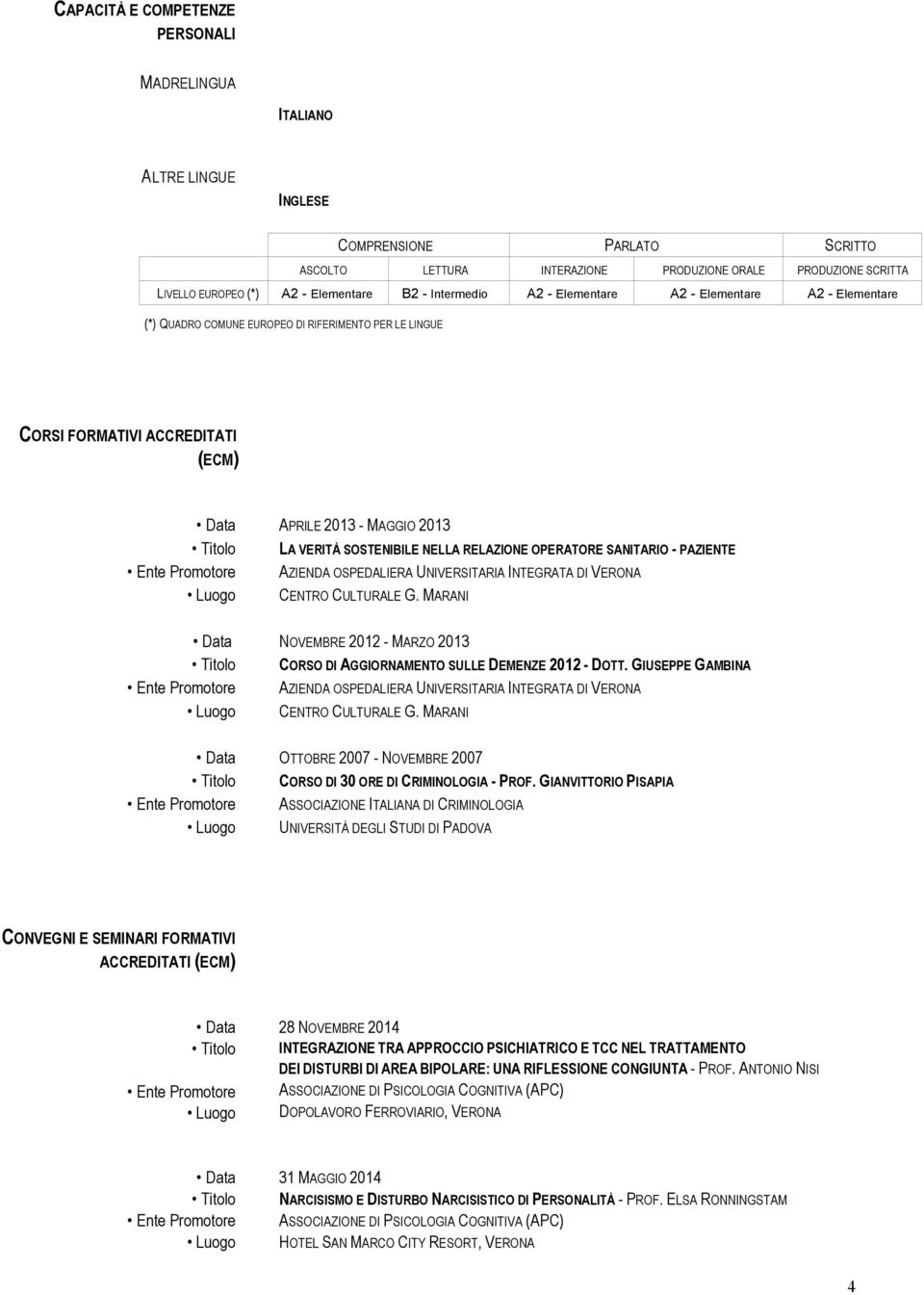 SOSTENIBILE NELLA RELAZIONE OPERATORE SANITARIO - PAZIENTE NOVEMBRE 2012 - MARZO 2013 CORSO DI AGGIORNAMENTO SULLE DEMENZE 2012 - DOTT.