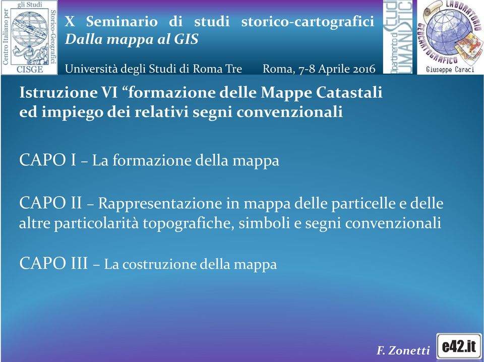 Rappresentazione in mappa delle particelle e delle altre particolarità