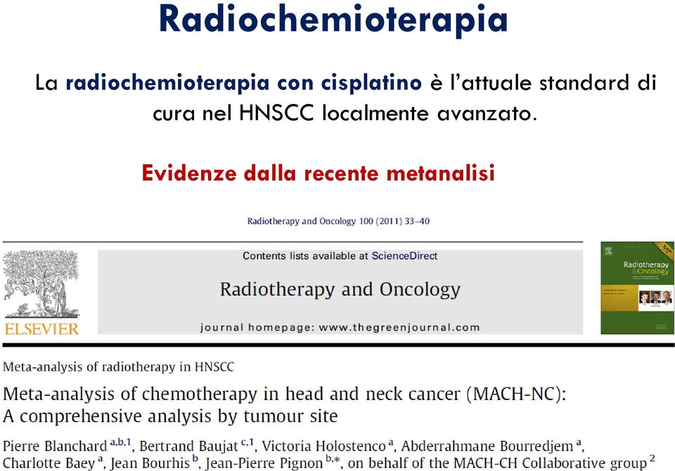 attuale standard di cura nel HNSCC