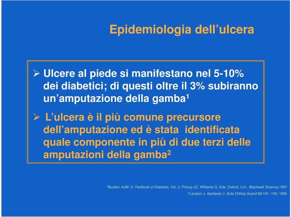 quale componente in più di due terzi delle amputazioni della gamba 2 1 Boulton AJM: In Textbook of Diabetes. Vol. 2. Pickup JC, Williams G, Eds.