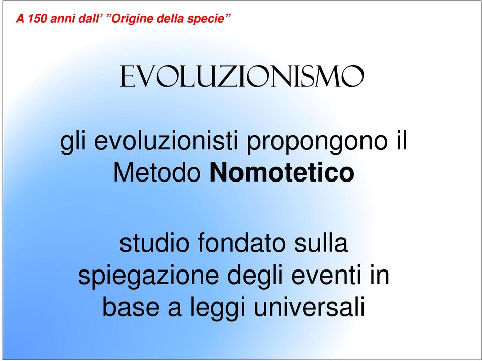 il Metodo Nomotetico studio fondato sulla