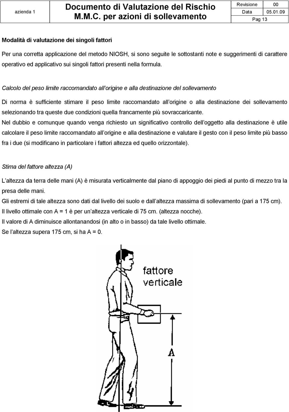 ed applicativo sui singoli fattori presenti nella formula.