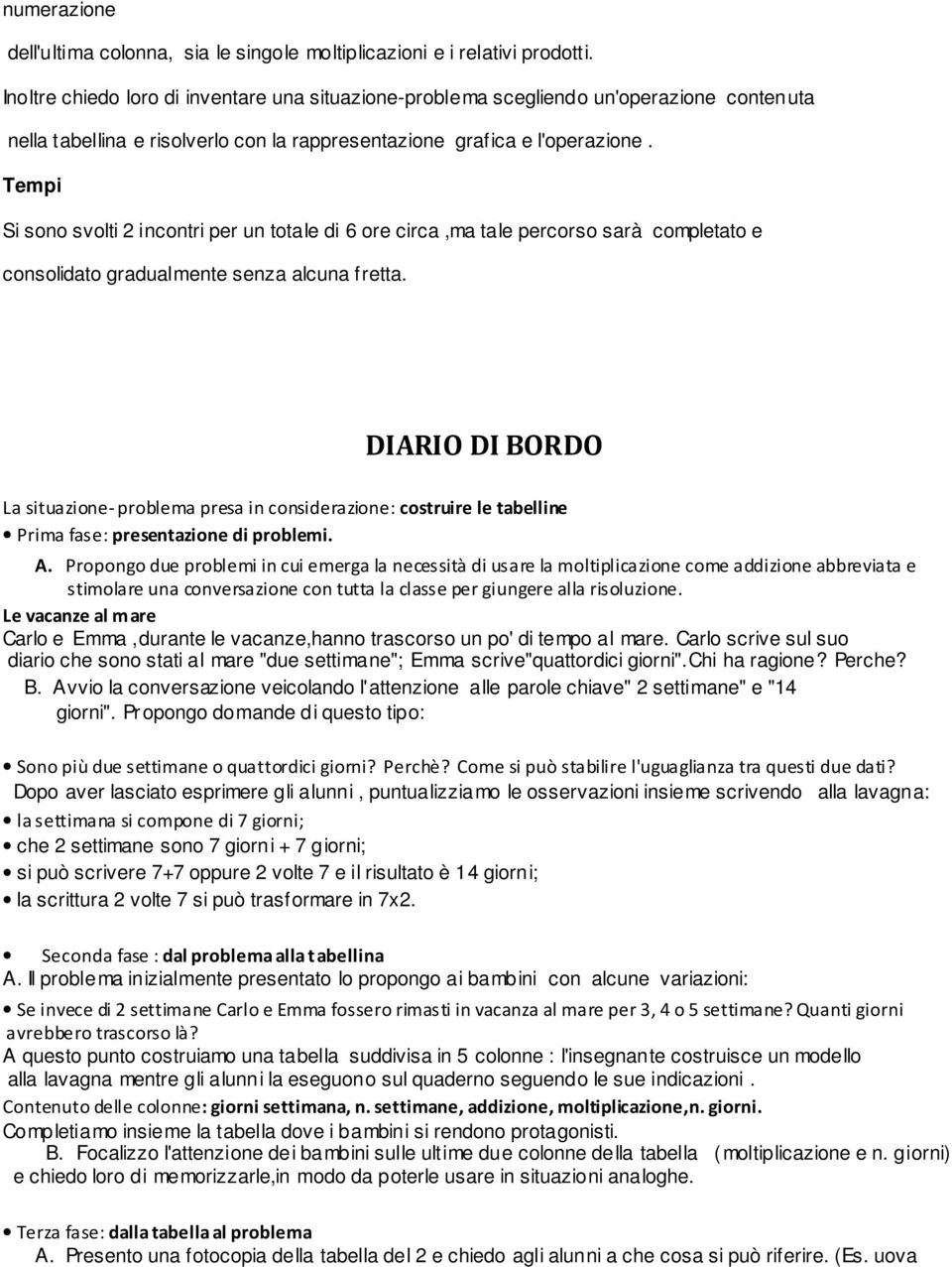 Tempi Si sono svolti 2 incontri per un totale di 6 ore circa,ma tale percorso sarà completato e consolidato gradualmente senza alcuna fretta.