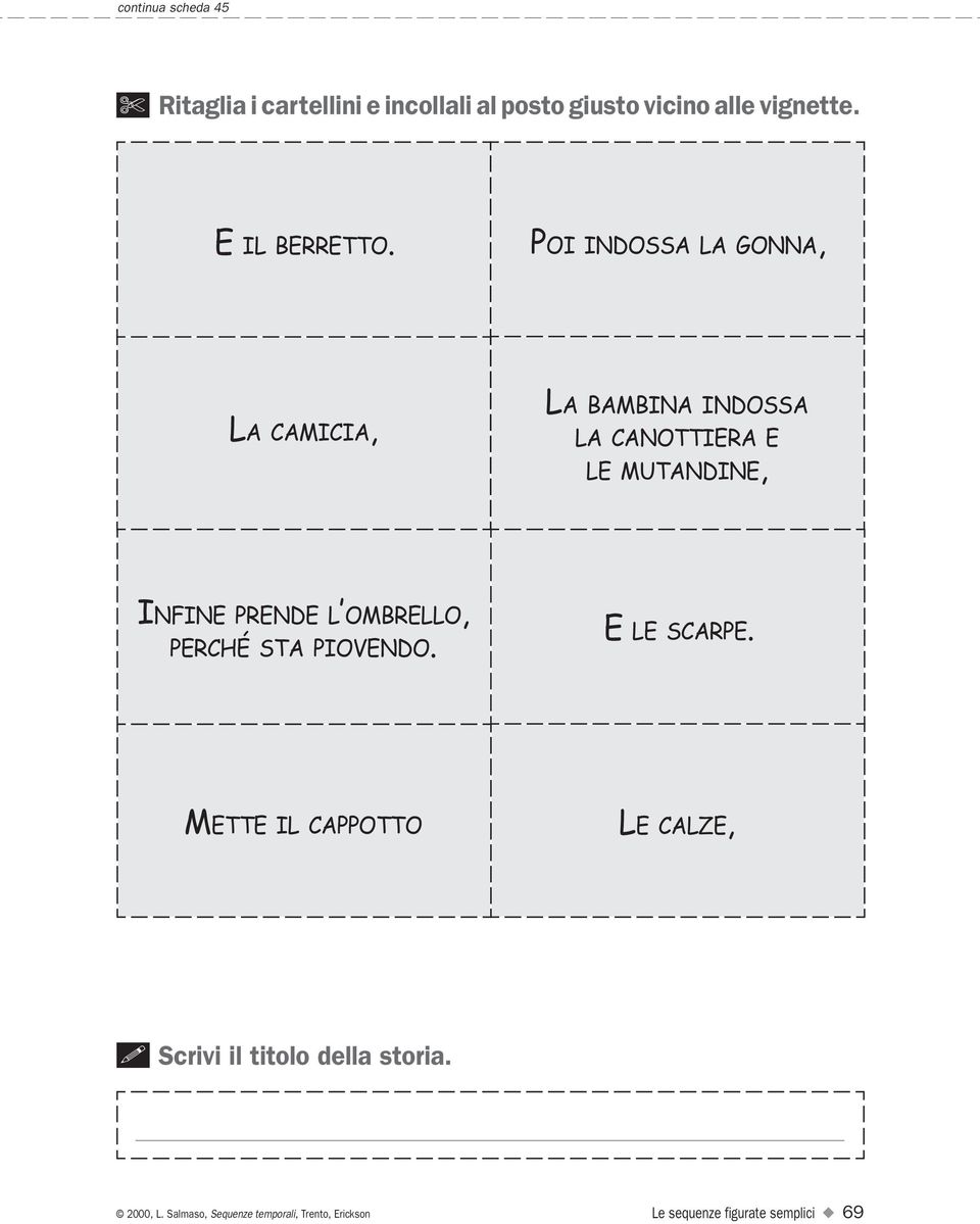 POI INDOSSA LA GONNA, LA CAMICIA, LA BAMBINA INDOSSA LA CANOTTIERA E LE MUTANDINE, INFINE PRENDE L