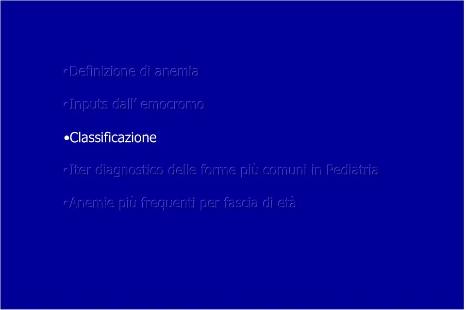 diagnostico delle forme più comuni in