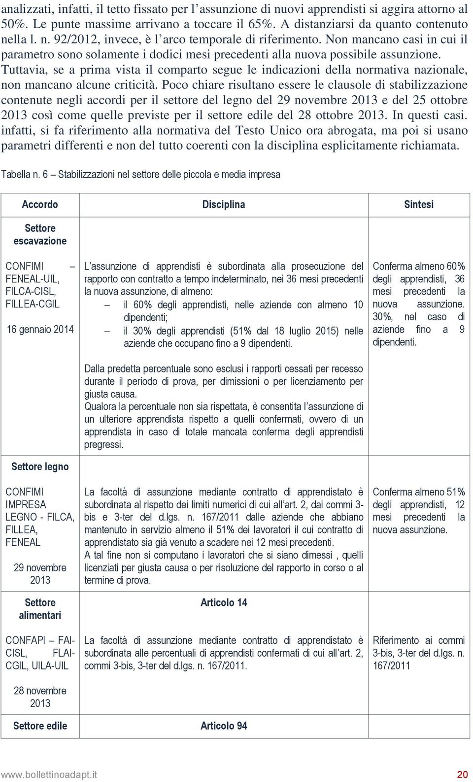 Tuttavia, se a prima vista il comparto segue le indicazioni della normativa nazionale, non mancano alcune criticità.