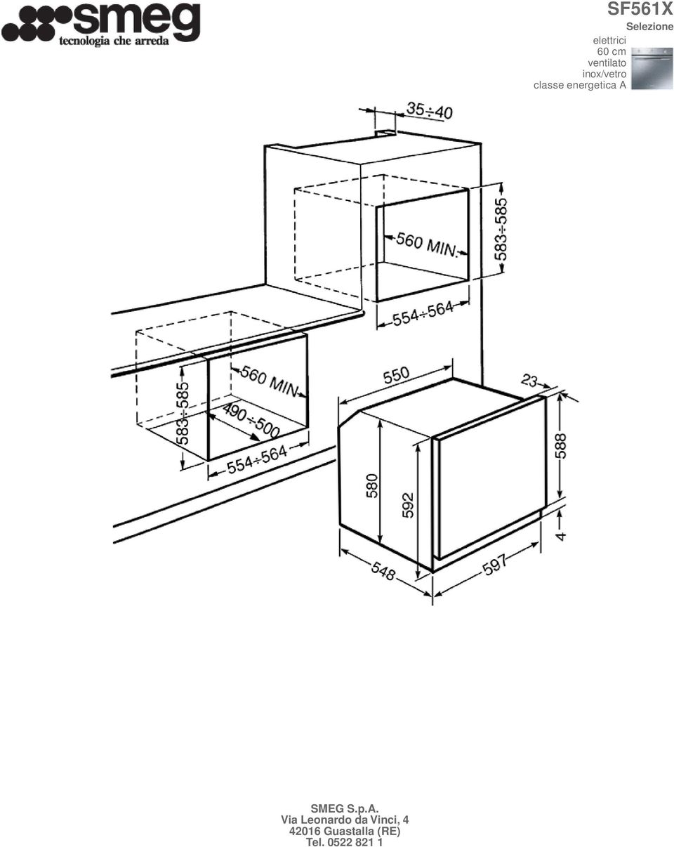 60 cm ventilato