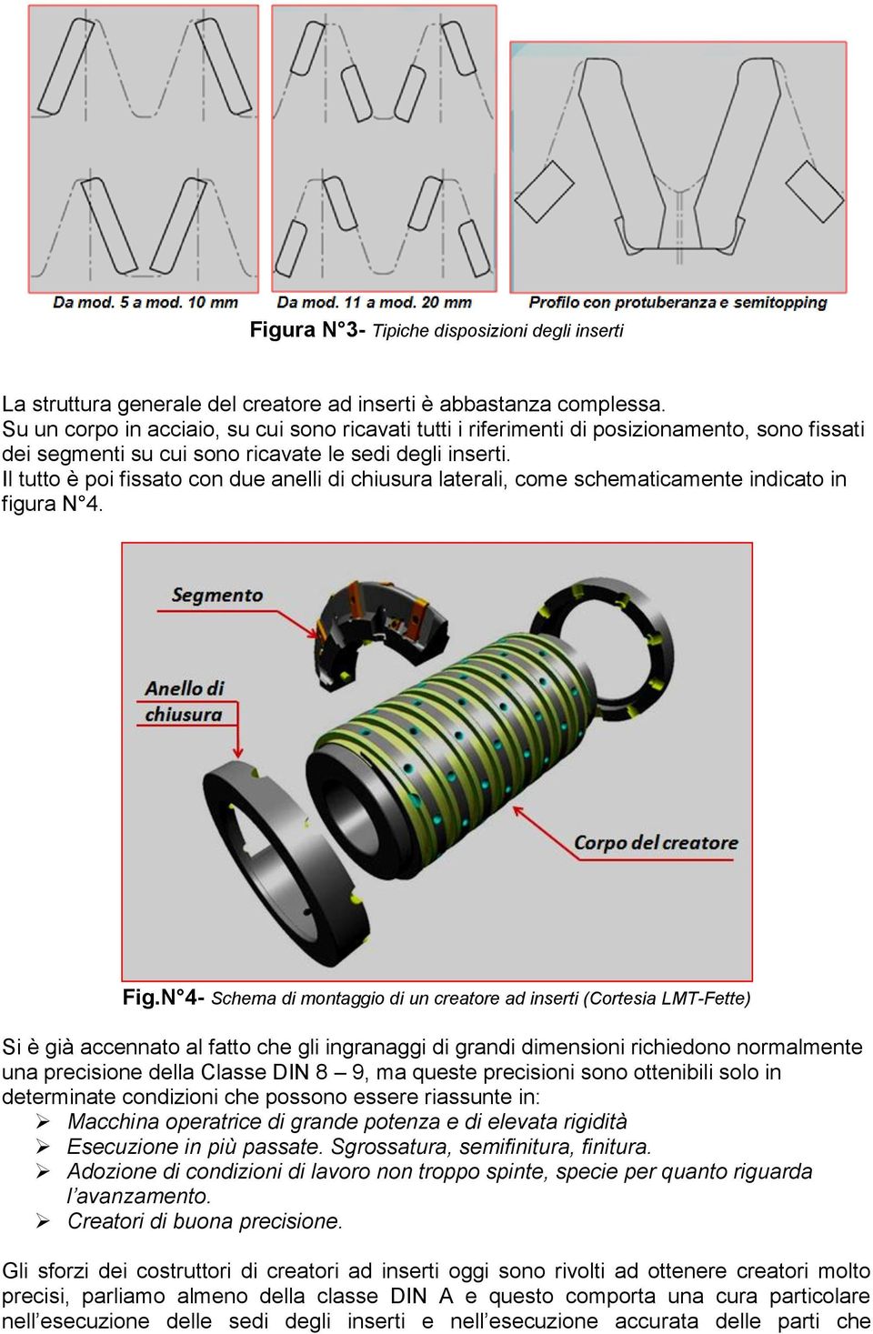 Il tutto è poi fissato con due anelli di chiusura laterali, come schematicamente indicato in figura N 4. Fig.