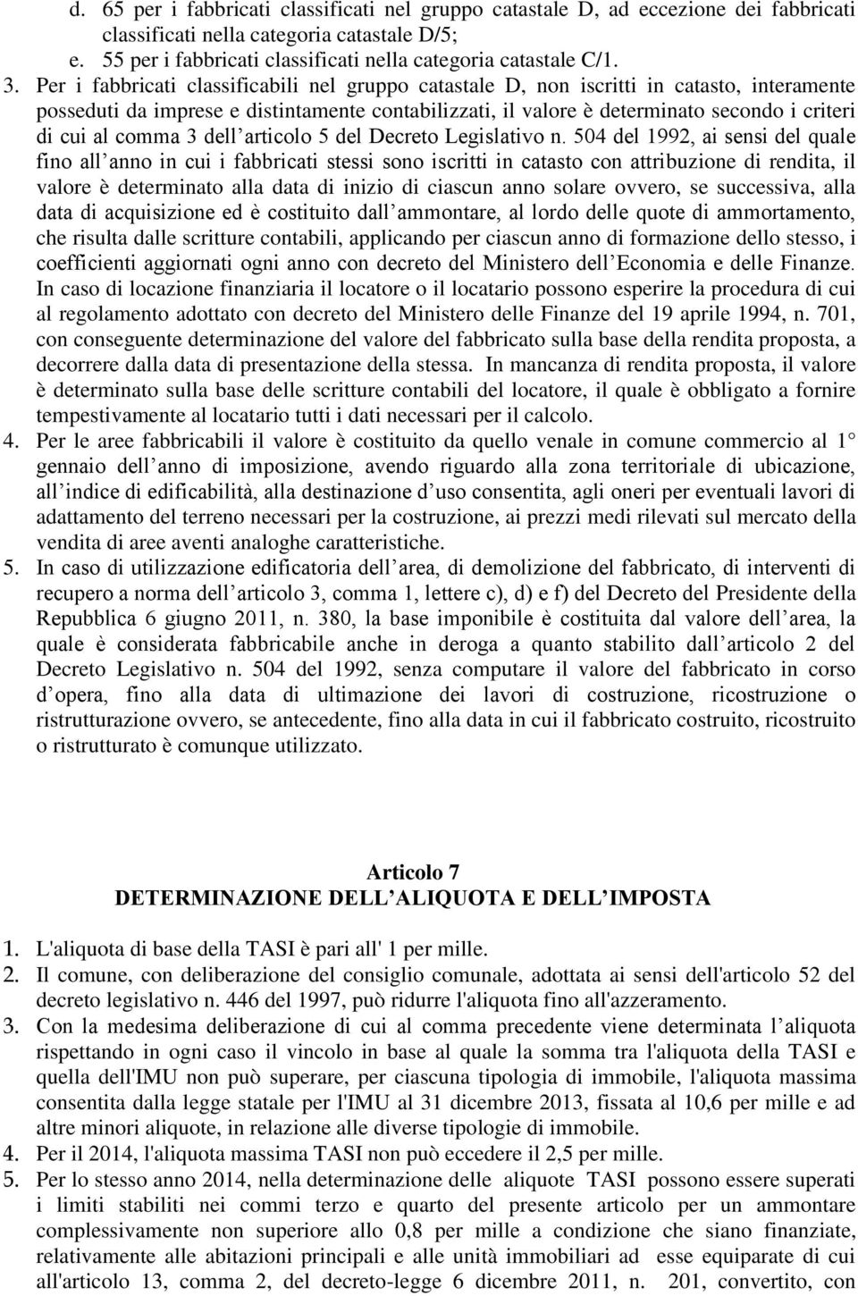 al comma 3 dell articolo 5 del Decreto Legislativo n.