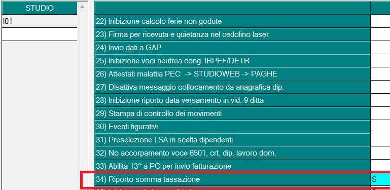 Studio: Decima videata anagrafica ditta: (U44) 5.3. INAIL: DENUNCIA TRIMESTRALE SOCI FACCHINI Come da DETPRES. INAIL nr.