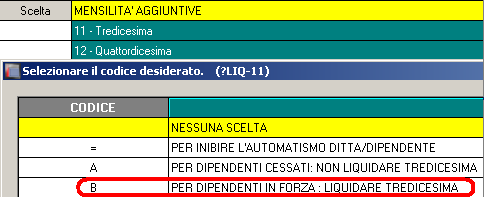 Se non viene selezionata alcuna delle tipologie presenti nell'immagine di cui sopra, compare il messaggio in calce.