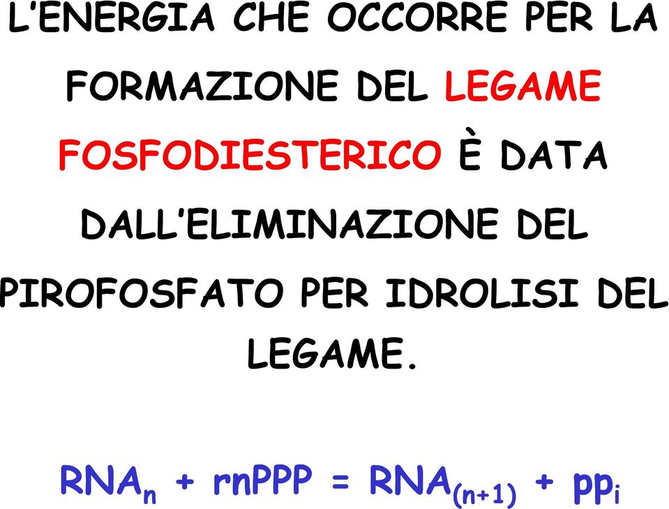 ELIMINAZIONE DEL PIROFOSFATO PER IDROLISI