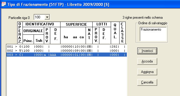 FRAZIONAMENTO FRAZIONAMENTO Tipo di Frazionamento di una