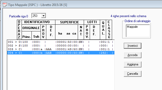 NUOVA NUOVA COSTRUZIONE NUOVA COSTRUZIONE Tipo mappale per l'attribuzione di un numero identificativo catastale autonomo a fabbricati graffati alle particelle censite al Catasto Terreni 35 ORDINARIA