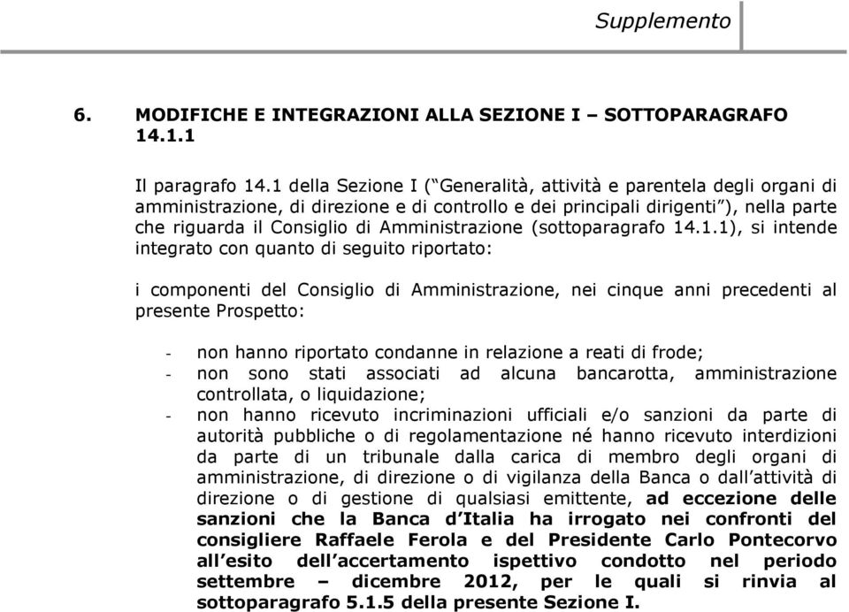 Amministrazione (sottoparagrafo 14