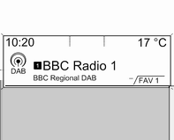 44 Radio Le stazioni DAB sono indicate dal nome del programma anziché dalla frequenza di trasmissione.