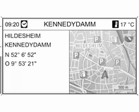 Navigazione 65 Interruttore a otto vie: sposta la finestra del display nella visualizzazione della mappa, seleziona la destinazione, premendolo inserisce la direzione richiesta per posizionare il