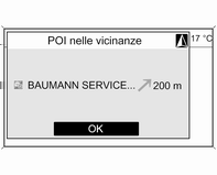 74 Navigazione Una volta selezionato un sottomenu, verrà visualizzato il relativo elenco di categorie di POI importate.