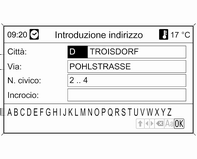 Navigazione 77 Selezione di una stazione di servizio quale destinazione dopo un allarme Poco carburante Se il livello di carburante è basso, il sistema visualizza un messaggio di allarme.