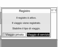 Navigazione 97 Registro (solo Navi 900) La funzione registro consente la registrazione di tutti i viaggi effettuati con il veicolo.