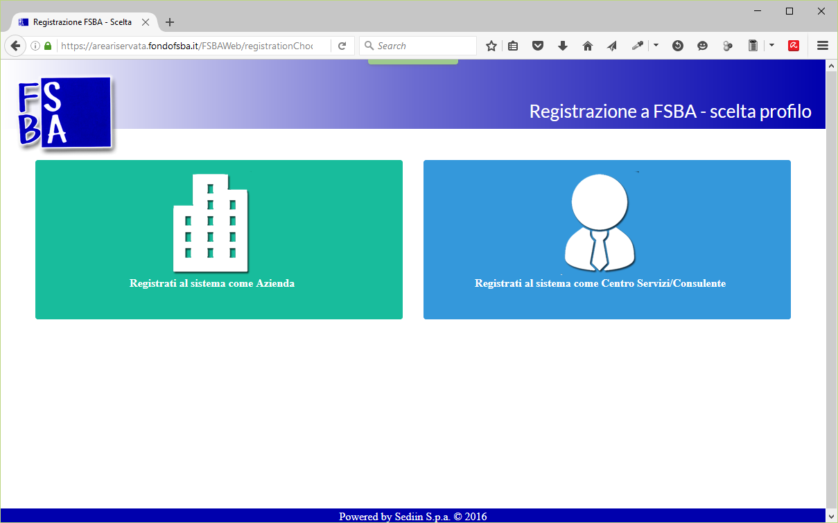 3. Registrazione Azienda Nel form di registrazione si viene invitati ad inserire le informazioni necessarie al riconoscimento in anagrafica del soggetto giuridico in questione.