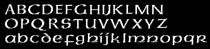 CENNI STORICI SUI FONTS La scrittura Oncinale Si tratta di una semplificazione della scrittura romana, nata probabilmente in Africa poco prima dell epoca cristiana.