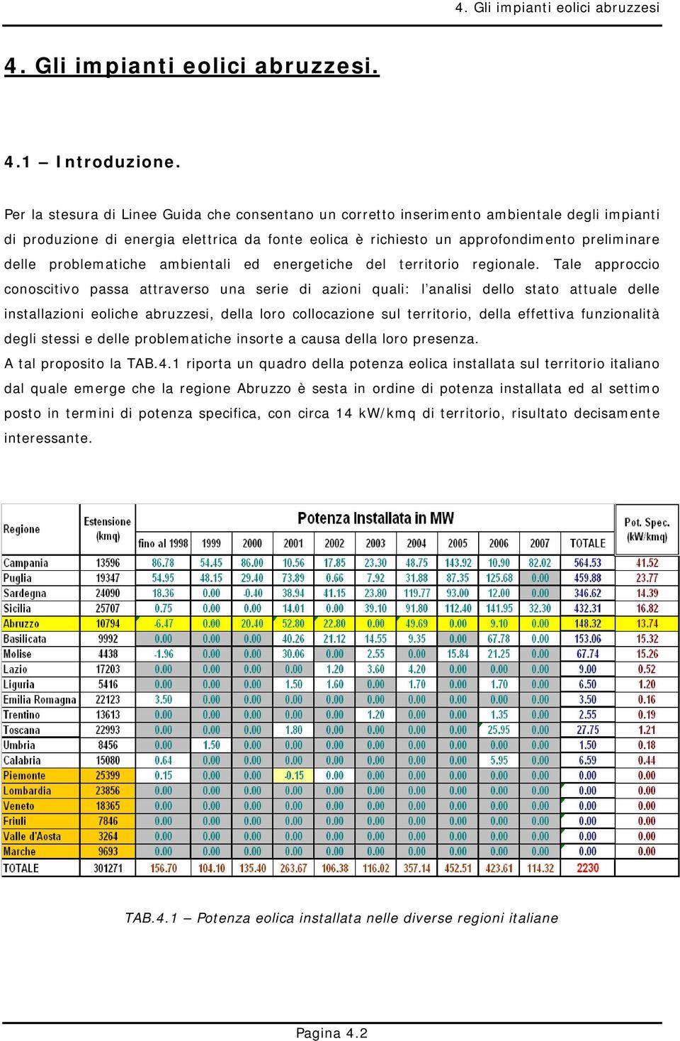 problematiche ambientali ed energetiche del territorio regionale.