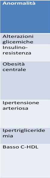 resistenza Dislipidemia aterogena Iperinsulinemia