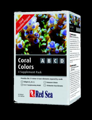 PROGRAMMA REEF CARE Coral Colors A, B, C et D : - I 31 elementi non fondamentale sono divisi in quattro gruppi in base alla loro capacità di migliorare i colori.