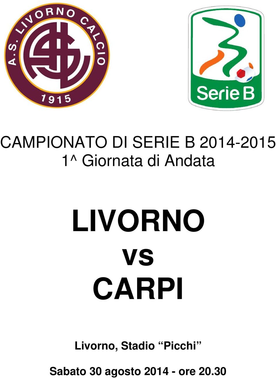 vs CARPI Livorno, Stadio Picchi