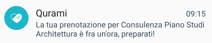 Come usare Qurami per i servizi di consulenza su appuntamento Qurami salverà quindi l