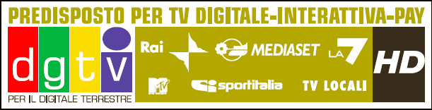 Ricezione televisiva DIGIMAX RECORDER Sintonizzatore digitale terrestre HD. HD /SD MPEG-2 MPEG-4 (H.264/AVC); Risoluzione 1080i/720p/576p/576i; Formato 4/3-16/9 Doppio sintonizzatore.