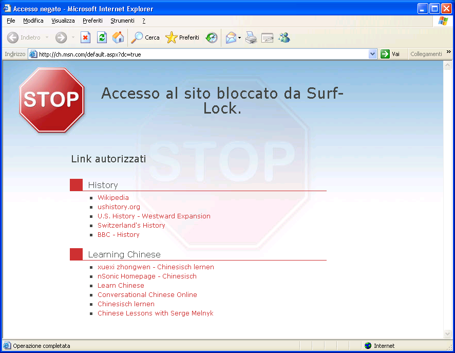 50 Strumenti aggiuntivi di Vision Surf-Lock Surf-Lock controlla l accesso degli studenti al Web.