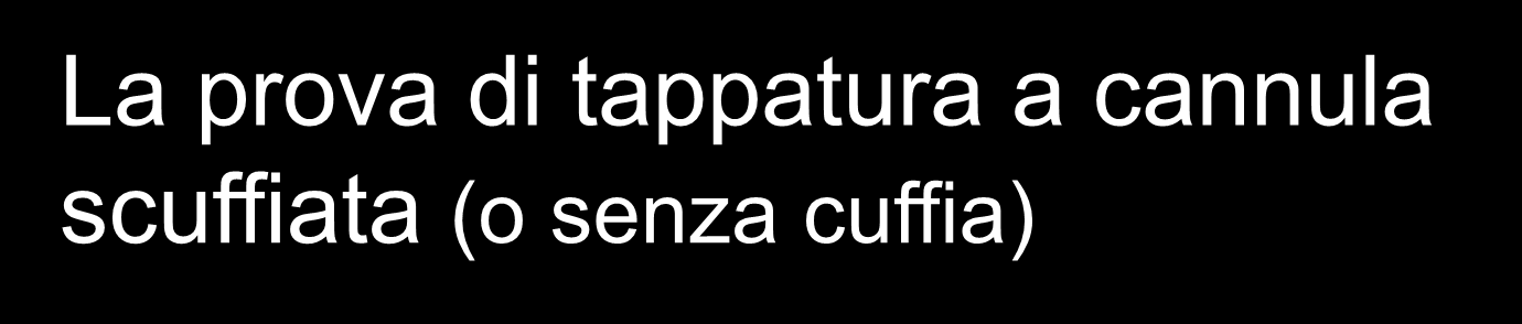 La prova di tappatura a