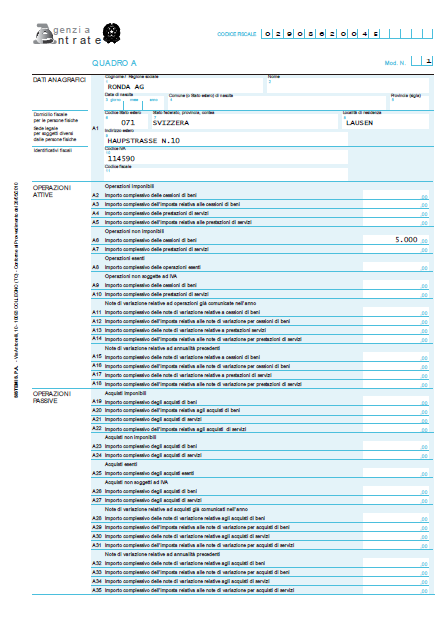 Caso pratico 3 Soluzione: Presentazione comunicazione black list entro il 30 aprile 2011