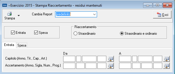 Stampe di supporto Sono state modificate stampe già presenti e create nuove stampe per controlli e verifiche Dal modulo di Contabilità Finanziaria attraverso il menù mostrato in figura Si accede alle